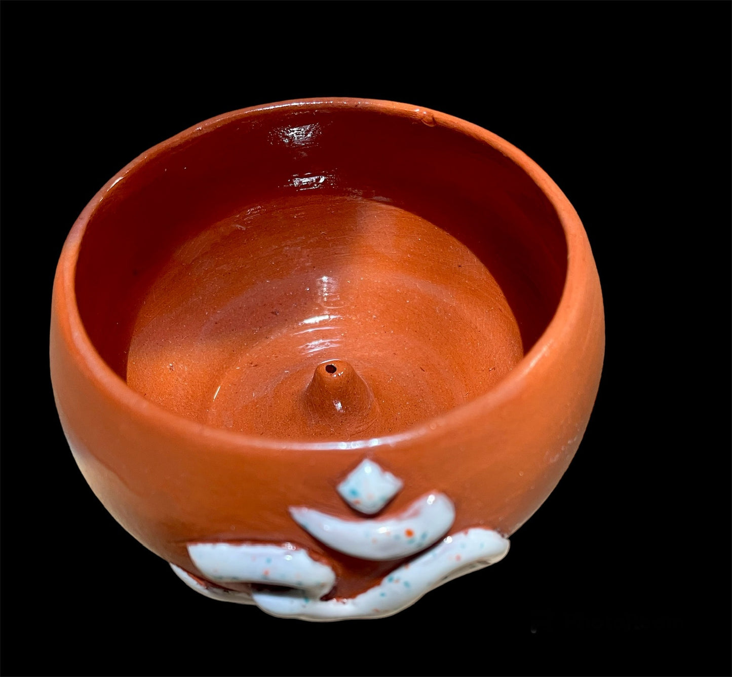 Incense Holder Om White