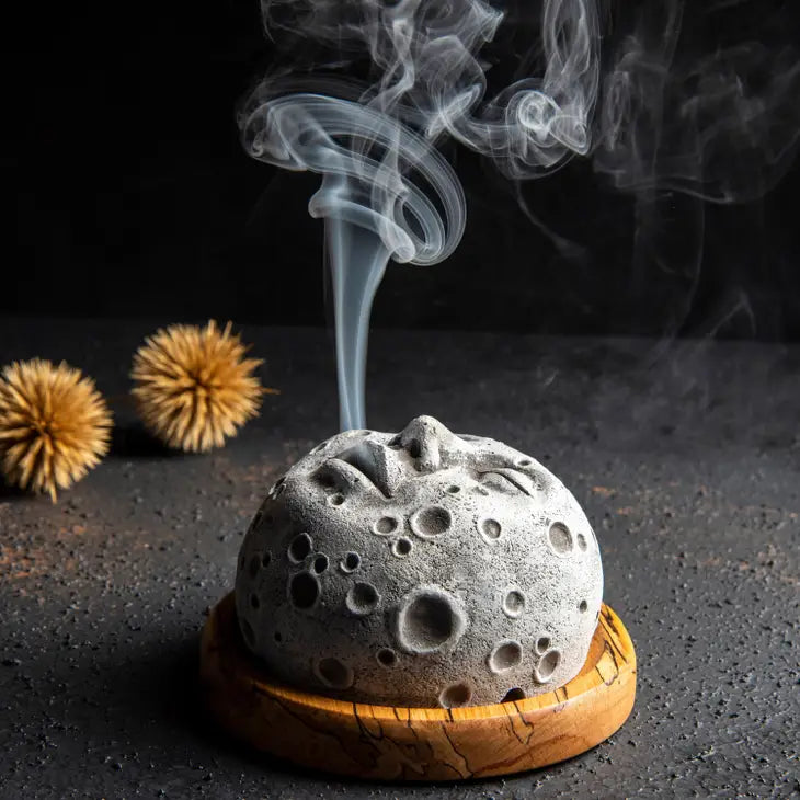 Moon Face Incense Burner